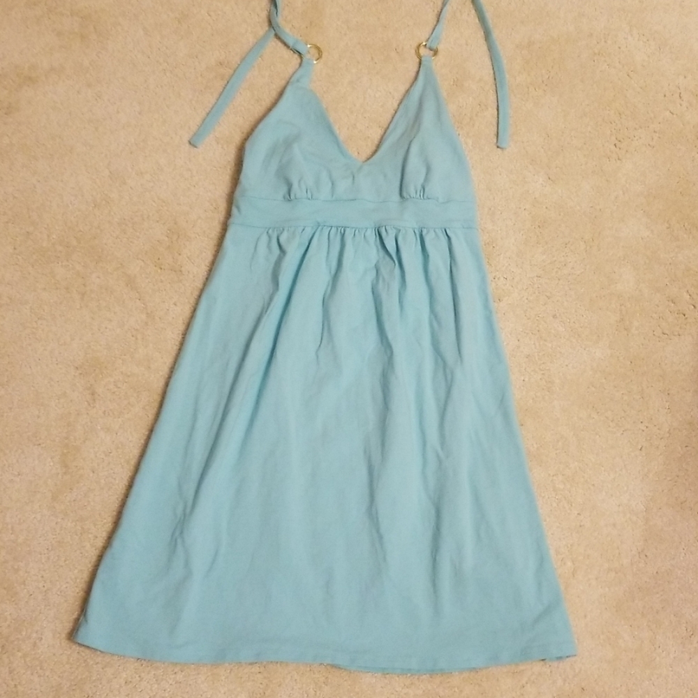 Blue halter dress
